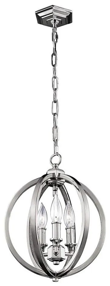 Lustră pe lanț Feiss FE-CORINNE-3P-S CORINNE 3xE14/60W/230V