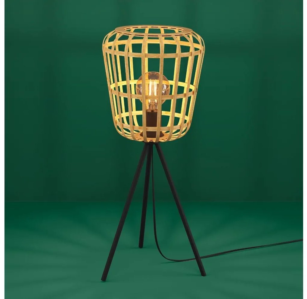 Lampă de masă Eglo 390154 MONTEZUELO 1xE27/40W/230V maro