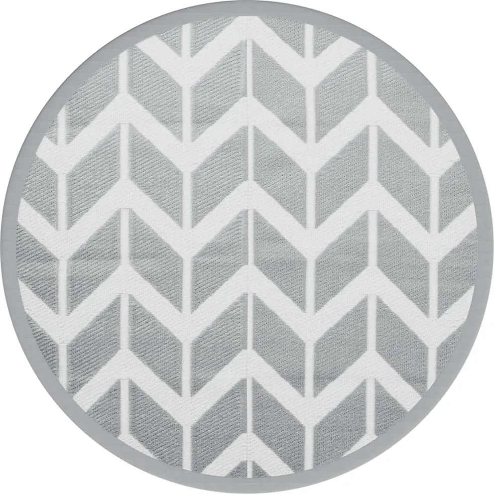 vidaXL Covor de exterior, ARAKIL gri, Ø200 cm, PP