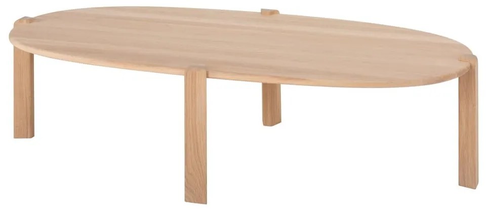 Măsuță de cafea în culoare naturală din lemn de stejar 80x150 cm Kulin – Gazzda