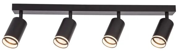 Spot PIPE 4xGU10/10W/230V negru