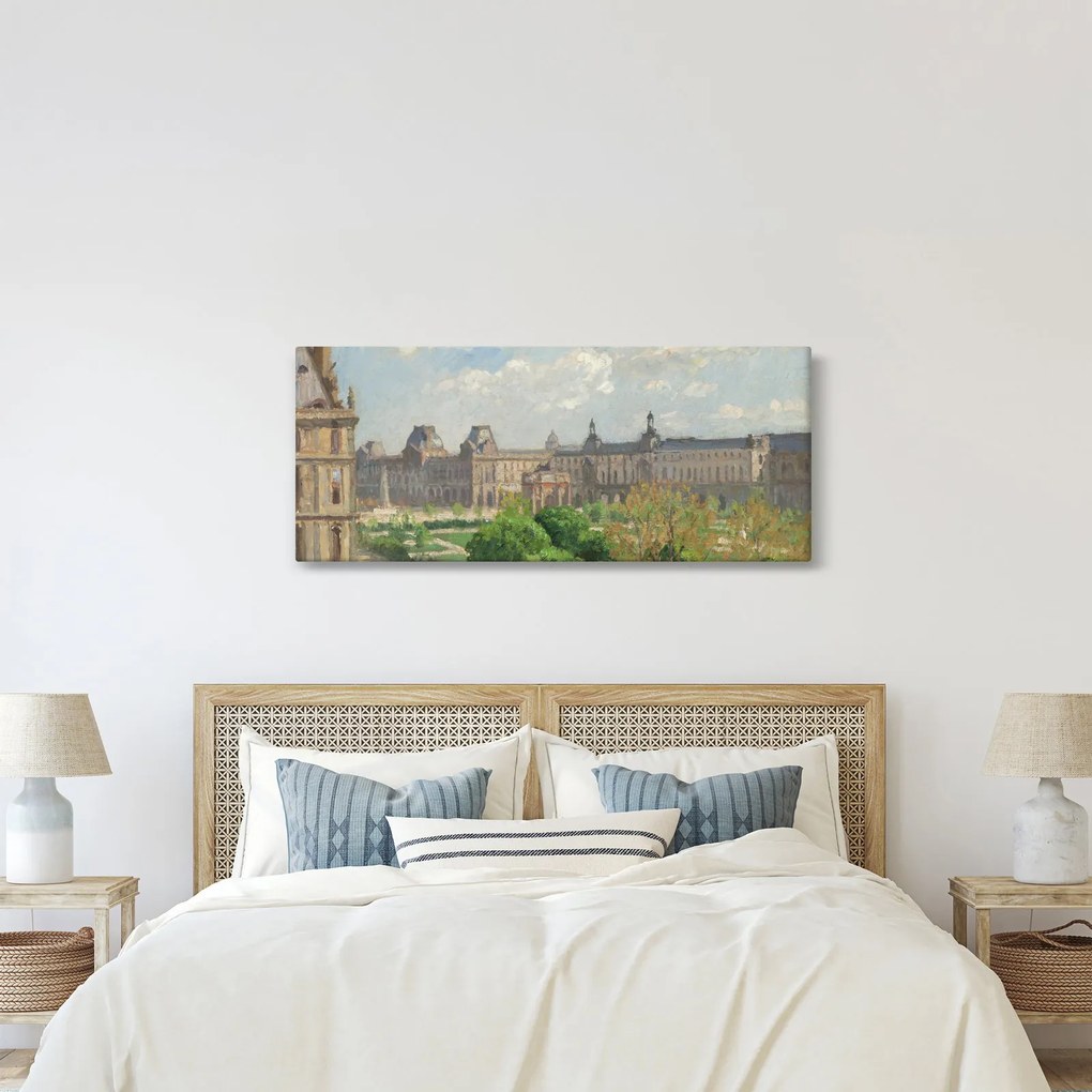 Tablou - Camille Pissarro, Place du Carrousel, Paris, reproducere (120x50 cm)
