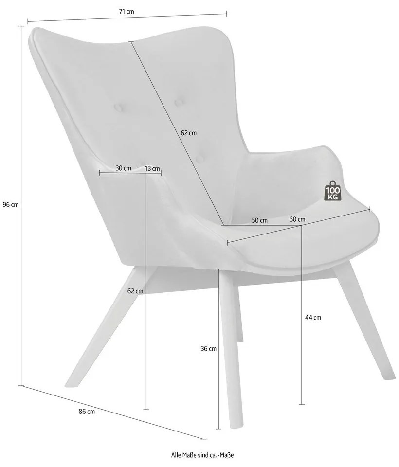 Fotoliu mov lavandă cu tapițerie din catifea Niko – Ropez