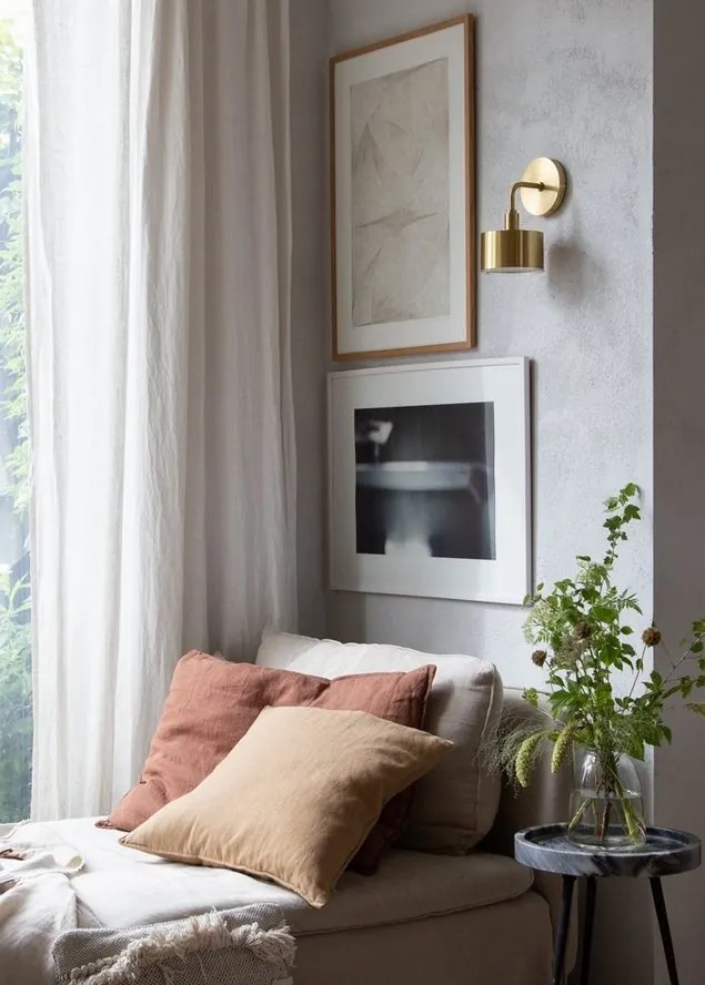 Aplica de perete design modern NORA, alama antichizata