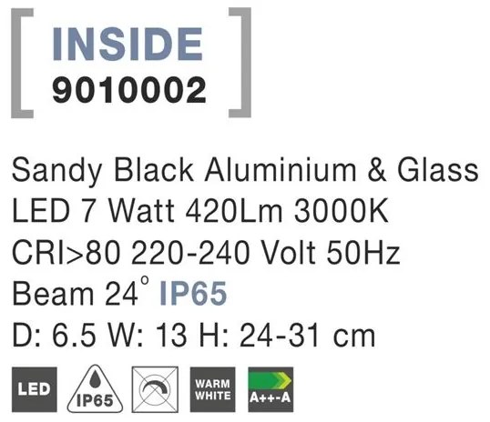 Tarus cu proiector LED iluminat exterior IP65 INSIDE NVL-9010002