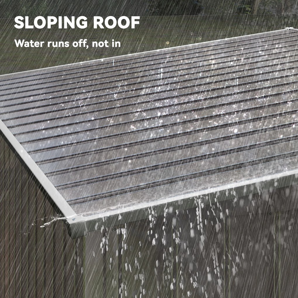 Outsunny Casă din Metal Galvanizat 7 x 5ft, cu Ușă Glisantă | Aosom Romania