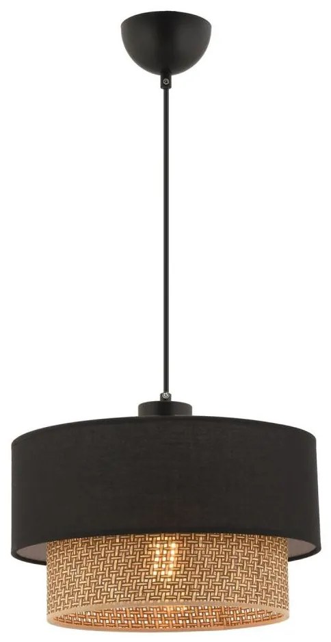 Pendul pe cablu ECHO, 1xE27, 60W, 230V, negru/maro