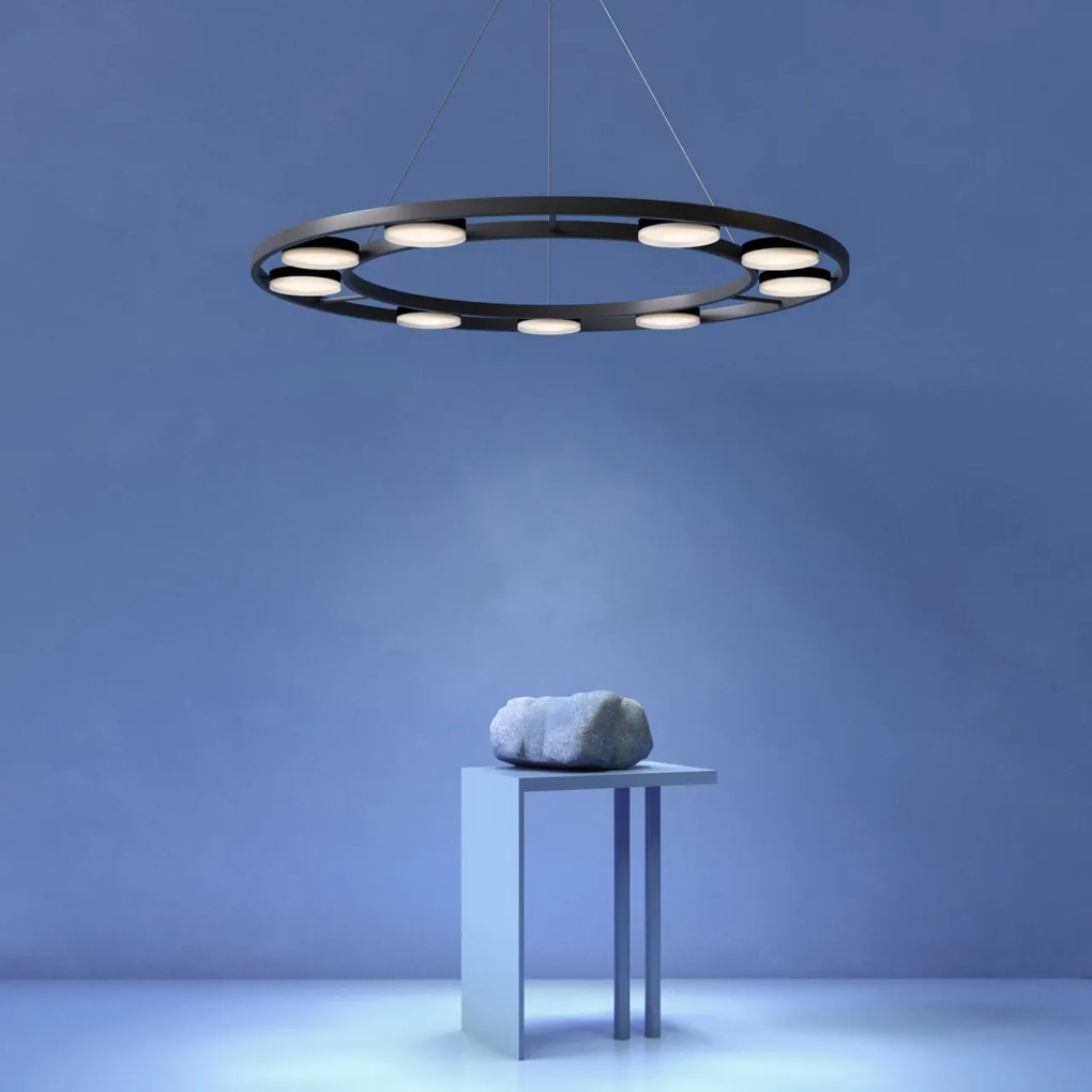 Lustra suspendata LED design tehnic Fad negru MYMOD070PL-L63B3K