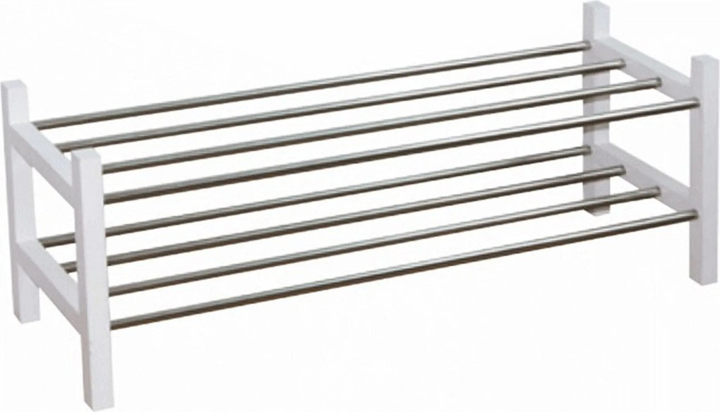 Pantofar BRESO, alb/argintiu, 100x30x37 cm