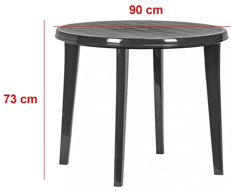 Set mobilier de grădină Bonaire 4+1, culoare grafit