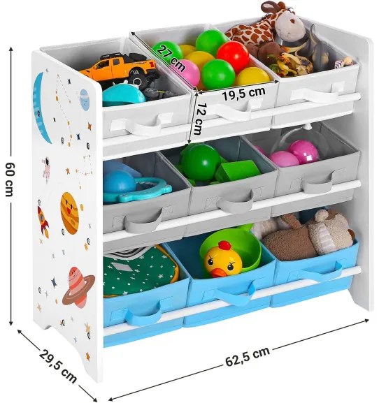 Raft De Depozitare Pentru Copii, Alb, 62.5 Cm