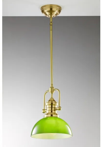 Pendul pe tijă PLATINO Jupiter 2073 1xE27/15W/230V verde/auriu