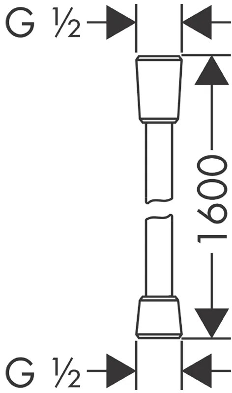 Furtun de dus, Hansgrohe, Isiflex 160 cm, Alb mat