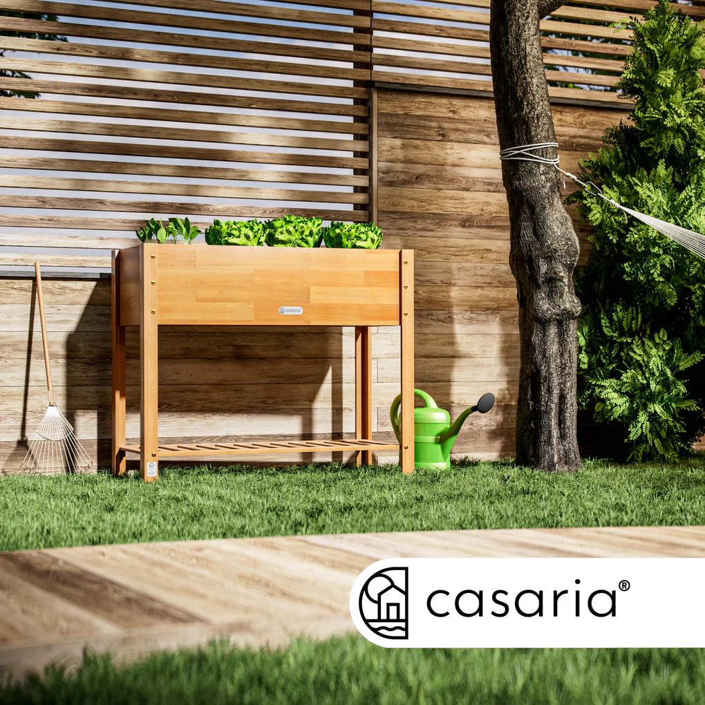 Deuba Ghiveci cu flori 100x40x84 cm - lemn de salcam