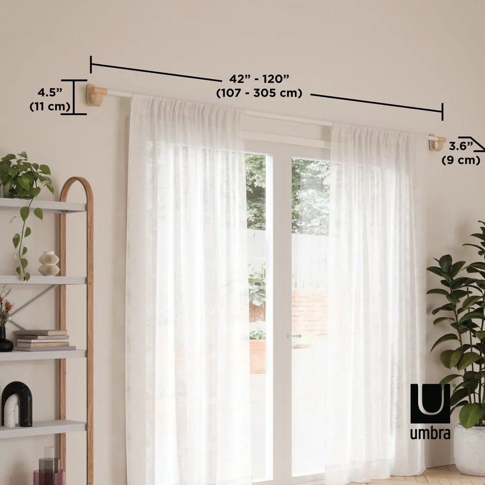 Galerie de perdea extensibilă 107-305 cm din oțel Bellwood – Umbra