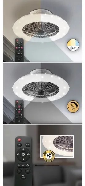 Plafonieră LED dimabilă cu ventilator Rabalux LED/30W/230V + telecomandă