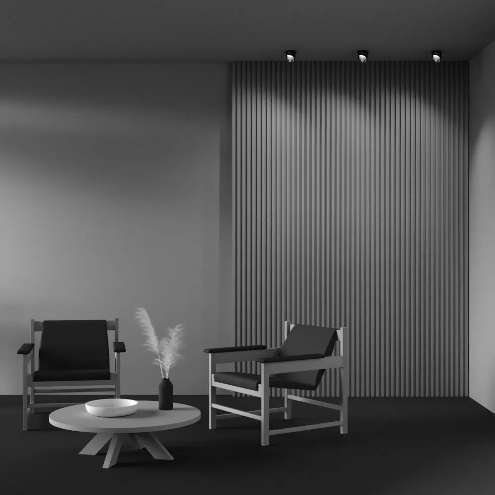 Spot incastrabil design modern Lipari negru, auriu