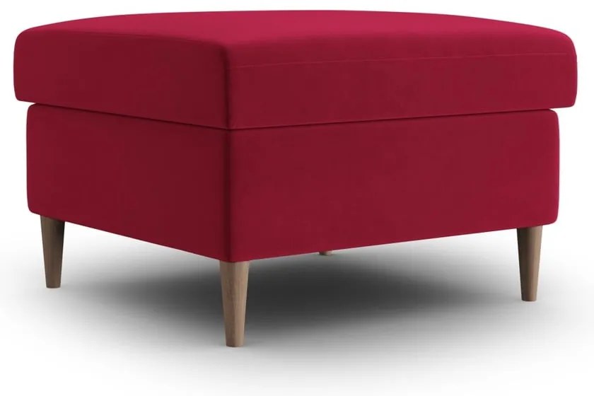 Taburet roșu cu tapițerie din catifea Kyoto – Cosmopolitan Design