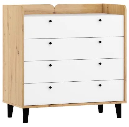 Dolce Dol-07 Comoda Oak Artisan/White High Gloss