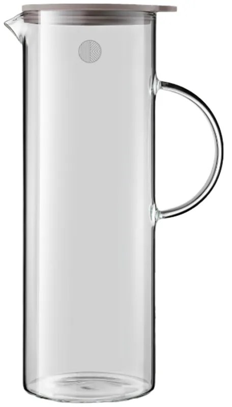 Carafа BUYDEEM CD2003, 1.2 l, Deschidere largа, Capac din silicon, Sticla borosilicata, Gri