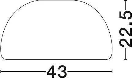 Lustra aplicata tavan cu textura granulata Davo 43cm, alb piatra