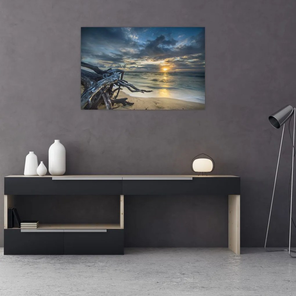 Tablou cu marea în apus de soare (90x60 cm)