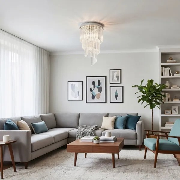 Lustră de cristal aplicată Ideal Lux CARLTON 8xE14/40W/230V d. 40 cm crom lucios