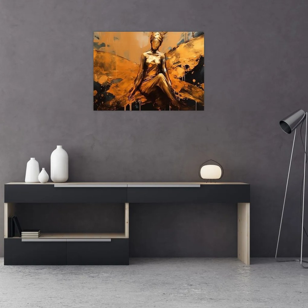 Tablou pe sticlă - Abstracție de o zână (70x50 cm)
