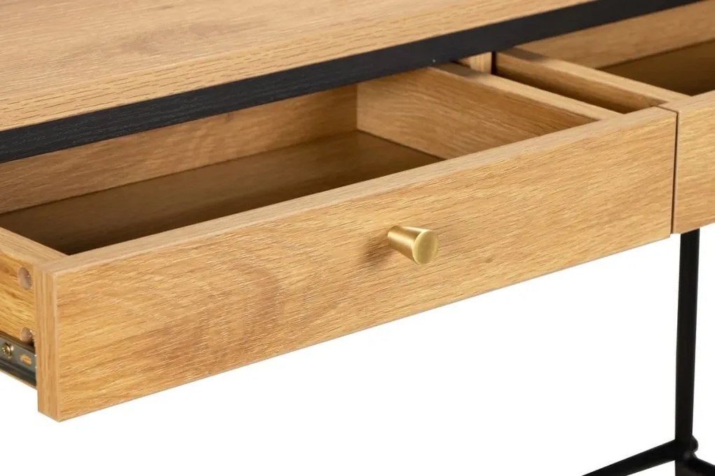 Consola cu furnir de stejar ATELIER 120cm