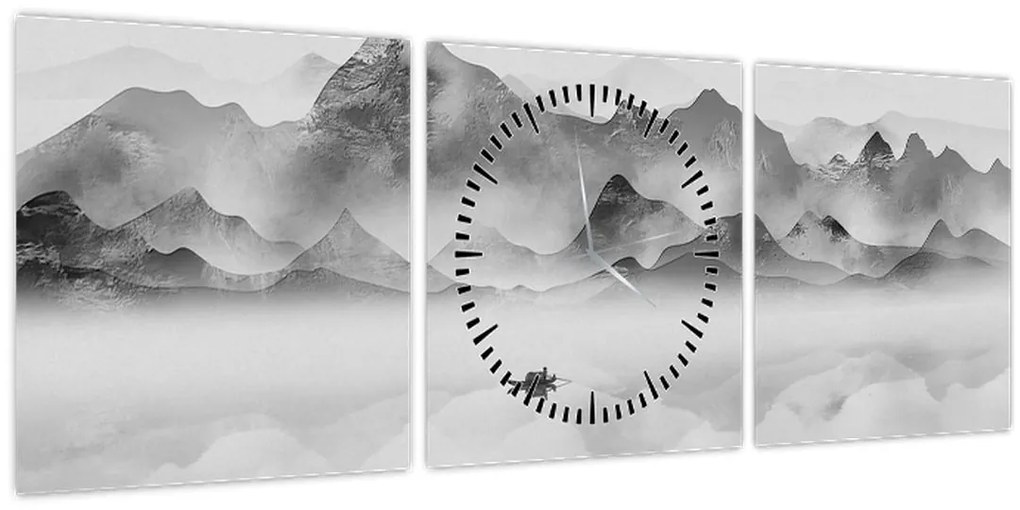 Tablou - Lac japonez (cu ceas) (90x30 cm)