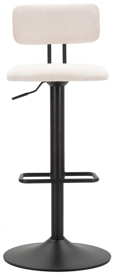 Scaun de bar alb/negru cu înălțime ajustabilă (înălțime șezut 61 cm) Tina – Mauro Ferretti
