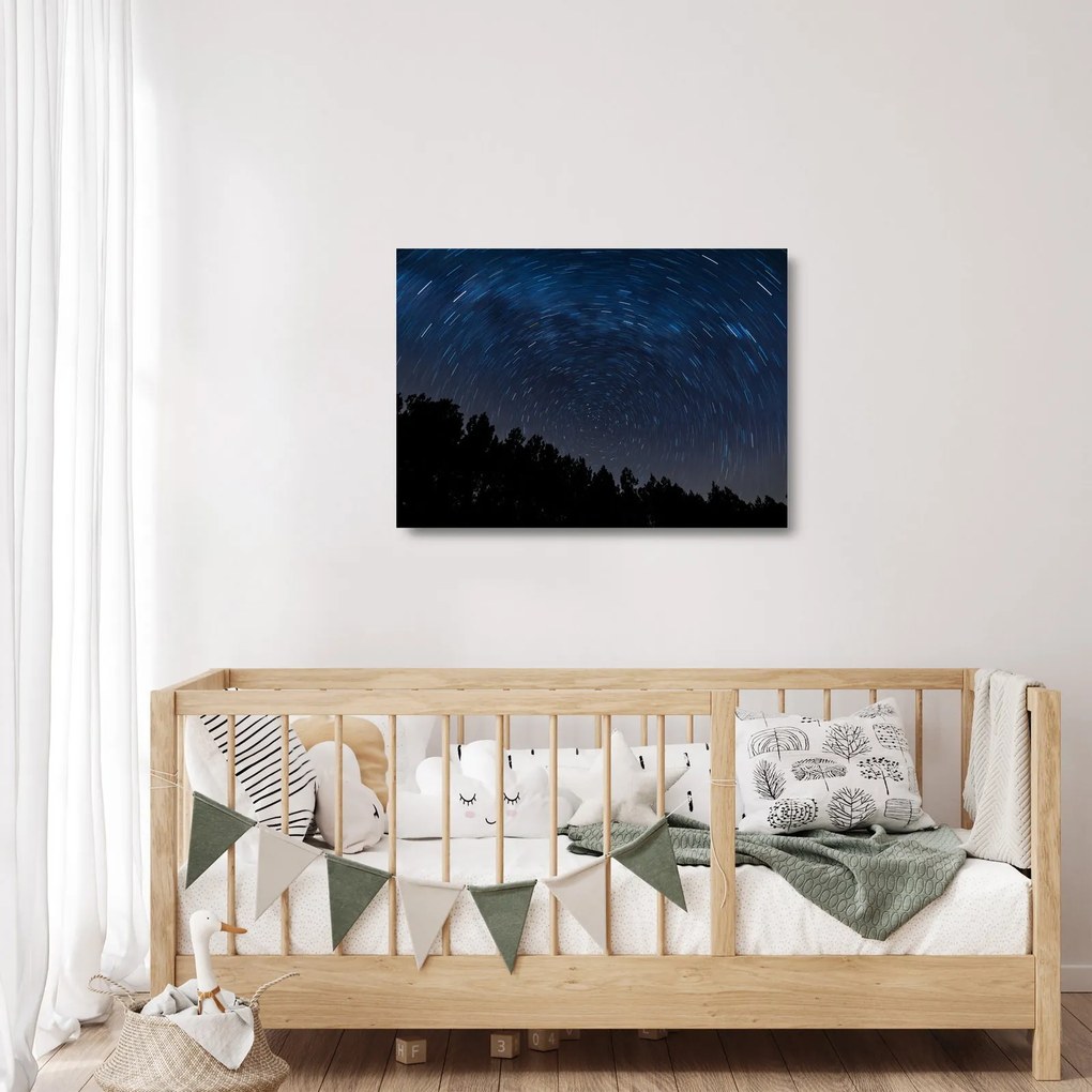 Tablou pe sticlă cu cerul nocturn (70x50 cm)