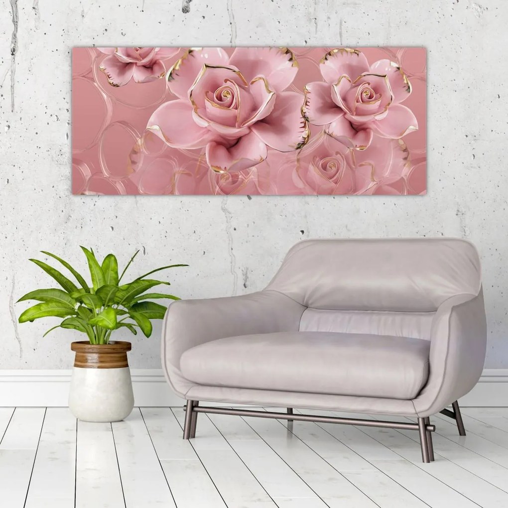 Tablou - Decor floral (120x50 cm)