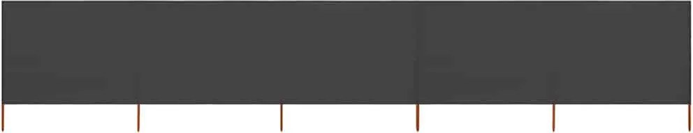 vidaXL Paravan anti-vânt cu 5 panouri, antracit, 600 x 80 cm, textil