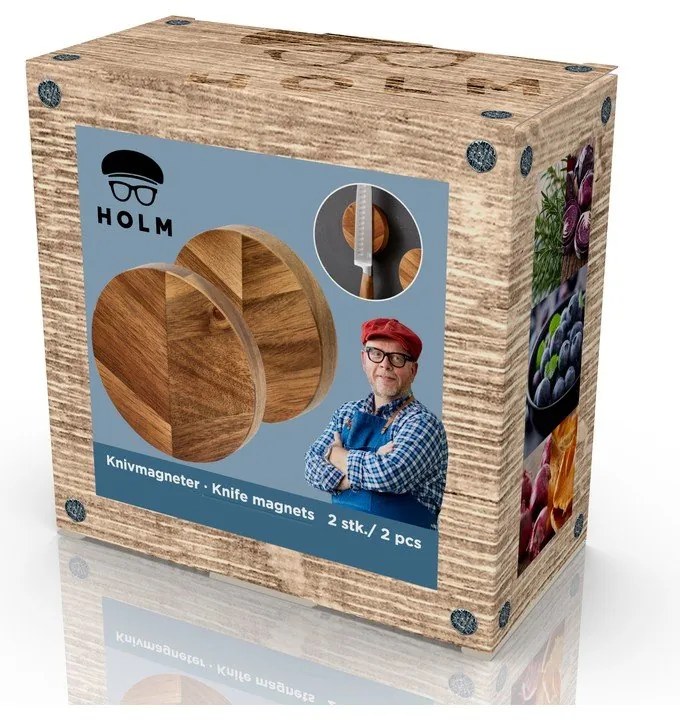 Suport magnetic pentru cuțite din lemn – Holm
