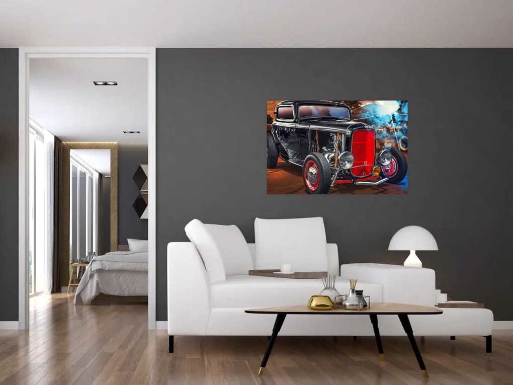 Tablou cu mașina veteran (90x60 cm)