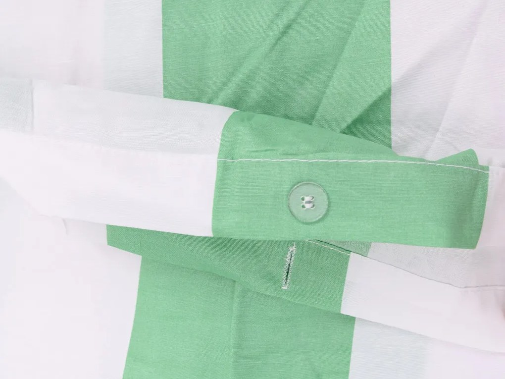 Lenjerie de pat din bumbac STRIPES alb-verde Dimensiune lenjerie de pat: 70 x 90 cm | 140 x 220 cm