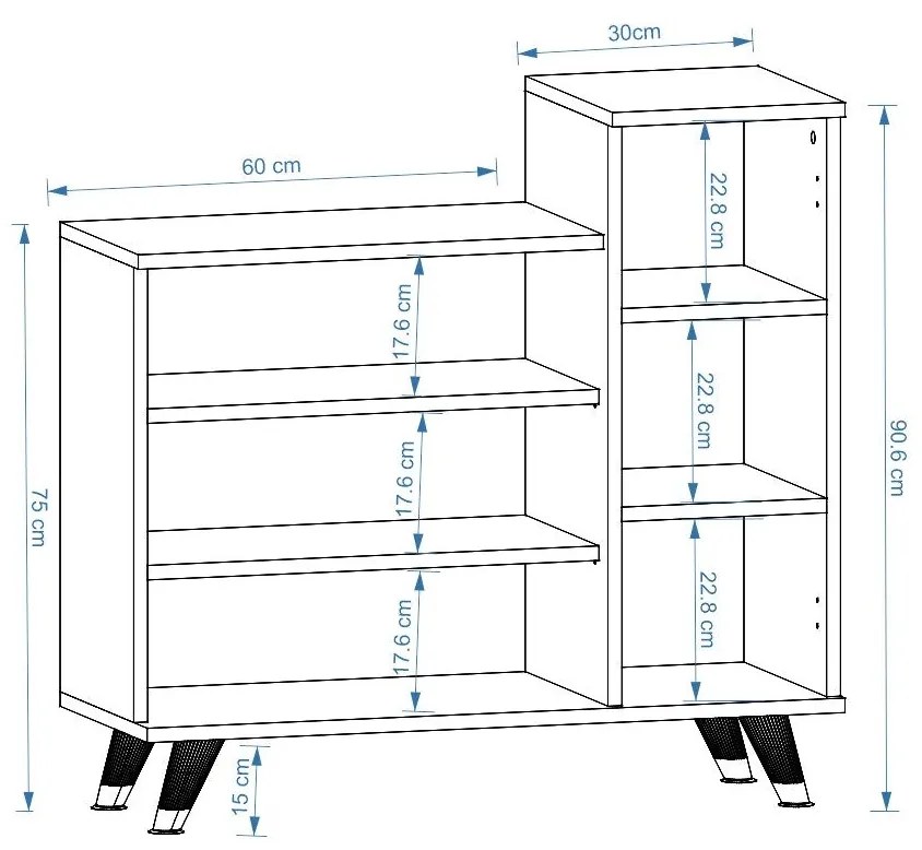 Comodă pentru pantofi Asimo - Sapphire Oak, White