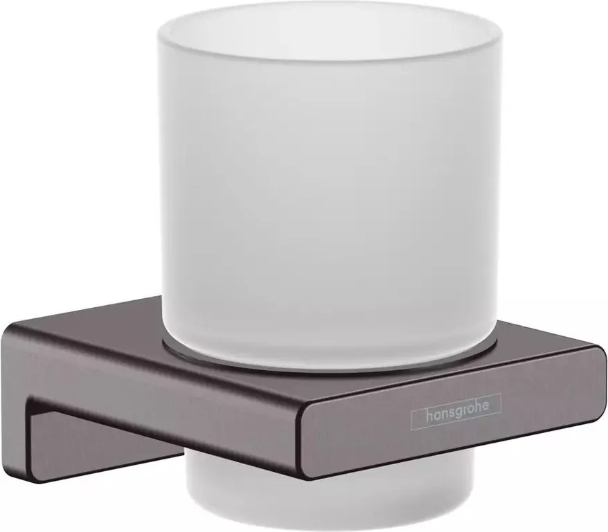Suport periute de dinti Hansgrohe AddStoris negru - crom periat