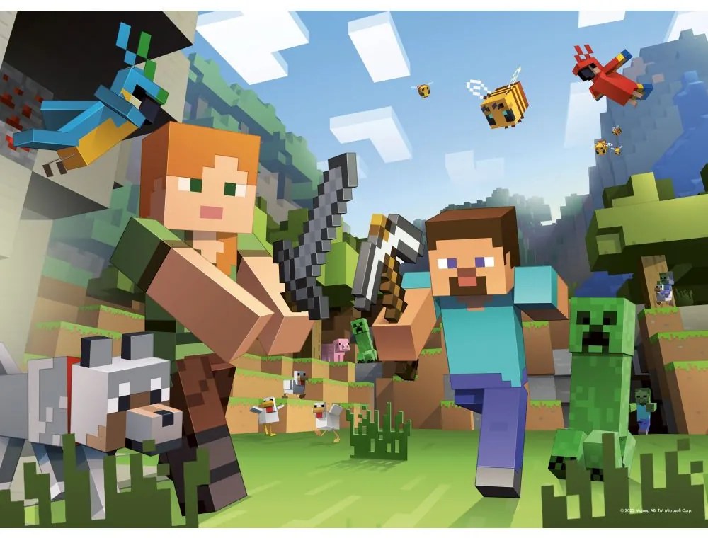 PUZZLE MINECRAFT 4X100 PIESE - RAVENSBURGER (RVSPC05716)