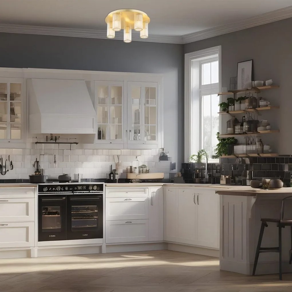 Lustra aplicata eleganta realizata din alama Hampton 5L