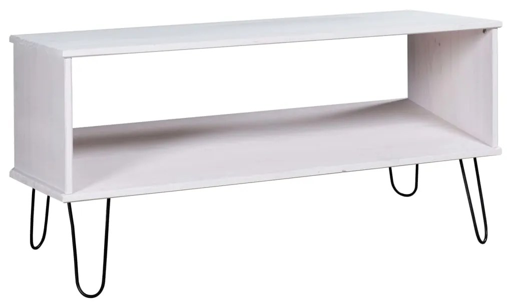 vidaXL Măsuță de cafea New York, alb, lemn masiv de pin