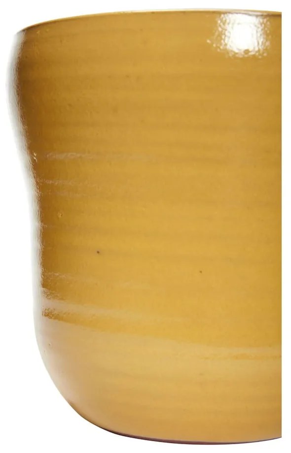 Set 2 ghivece din ceramică Hübsch Tina, galben