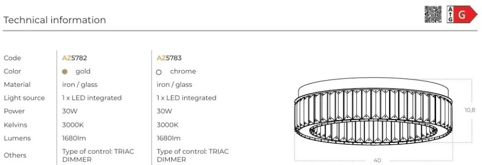 Plafoniera LED SPARK TOP 40 DIMM GO
