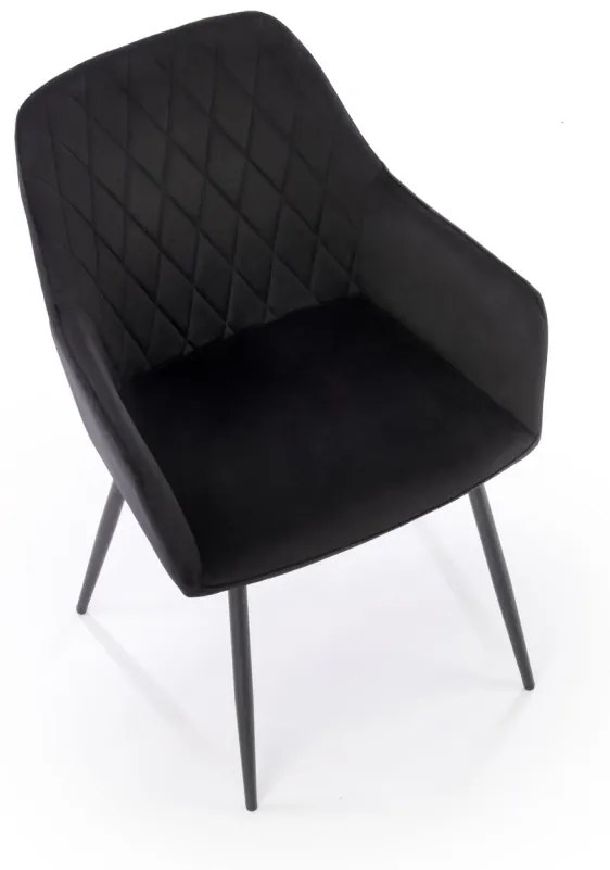 Scaun K558 velvet negru