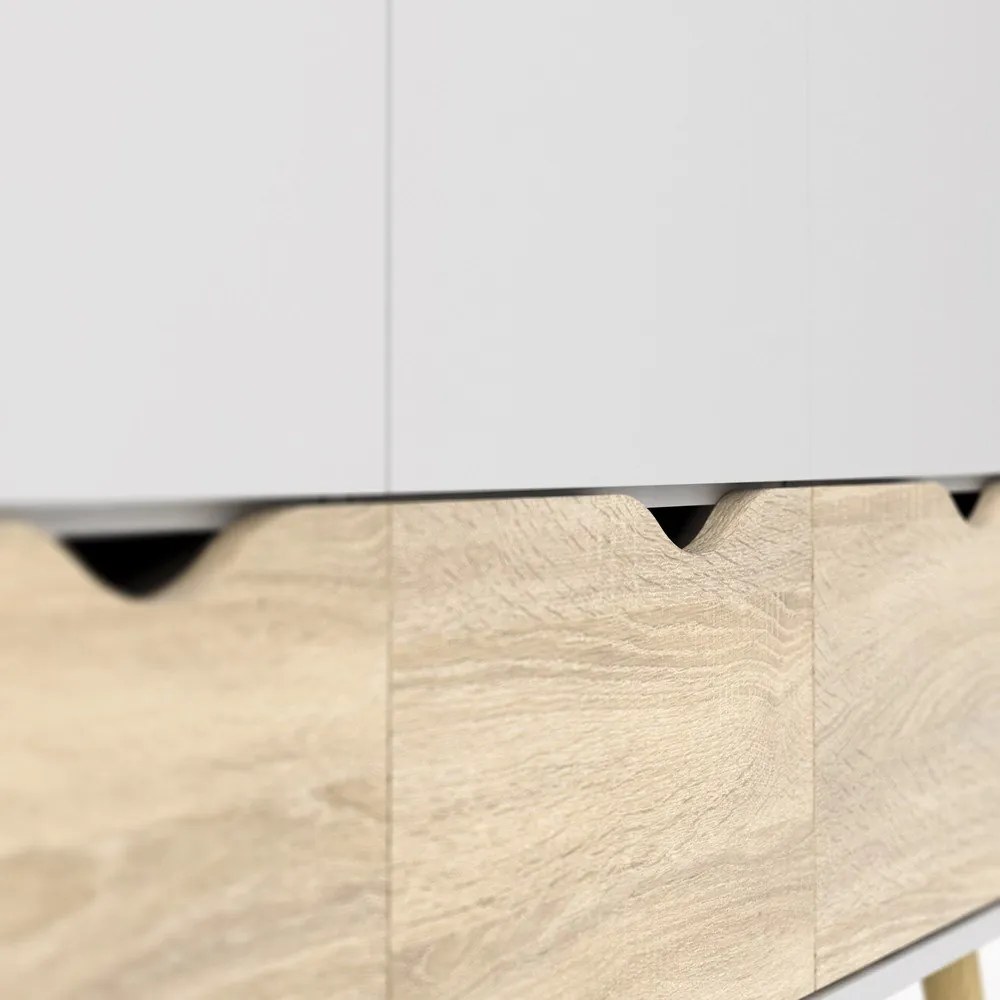 Șifonier Tvilum Oslo, 147x200 cm, alb-natural