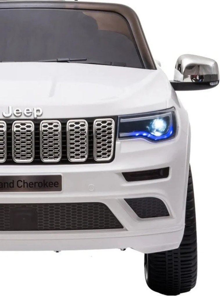 Masinuta Electrica cu acumulator pentru copii NOVOKIDS™ Jeep Grand Cherokee, Roti din Cauciuc EVA, Max 30 kg ,Usi cu deschidere ,Baterie12V ,2 Viteze