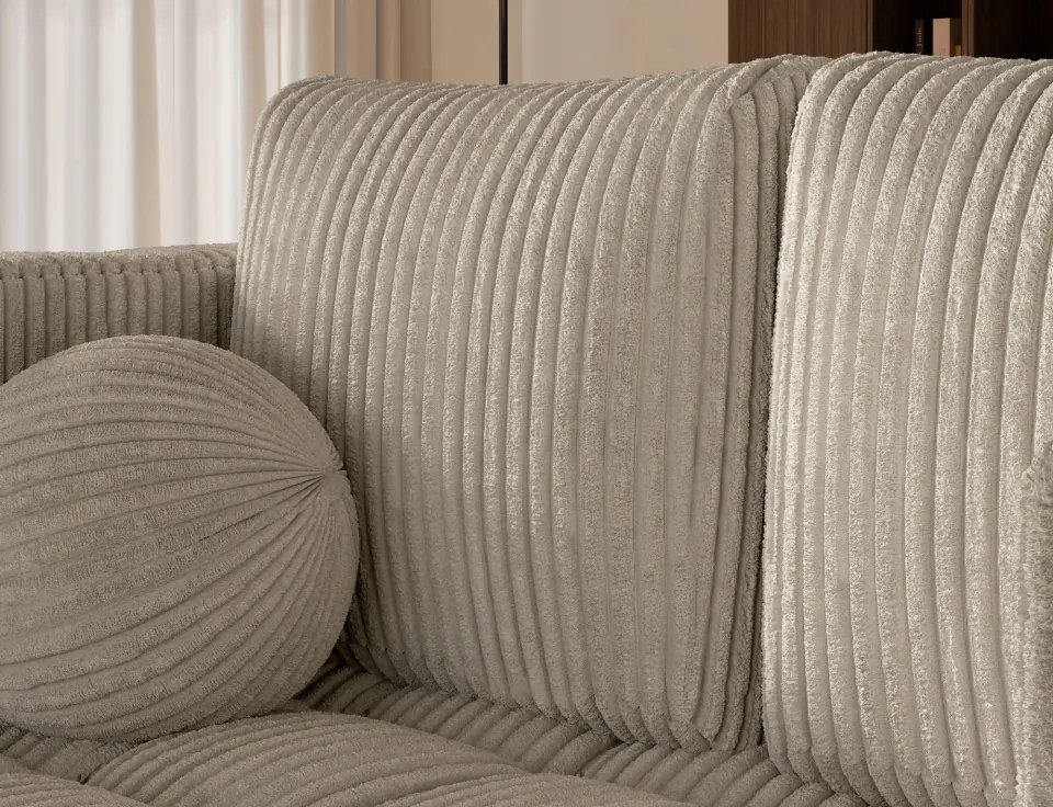 Canapea Kastol , beige velour extensibil, 137x71x74 cm – Modullo 18