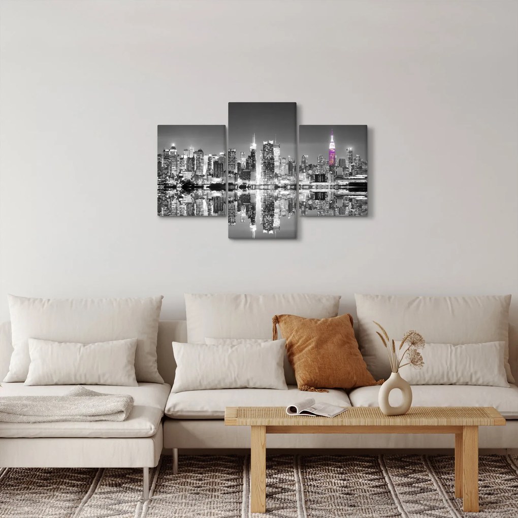 Tablou - New York și zgârie-norii mov (90x60 cm)