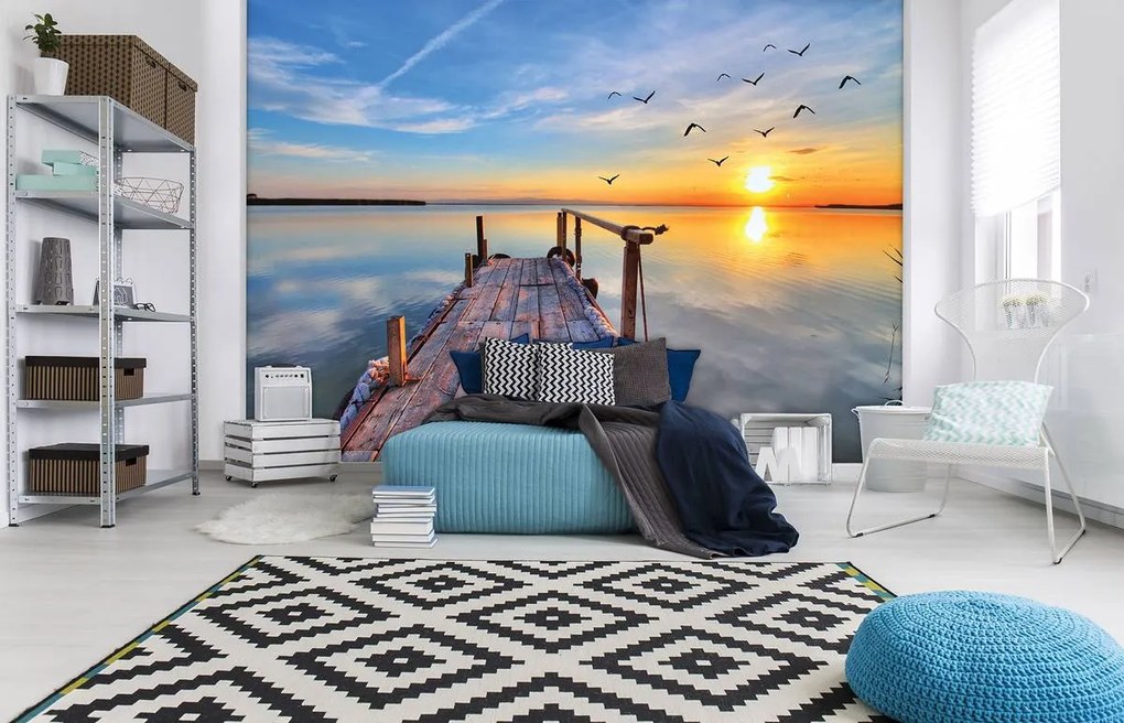 Fototapet - Podul din lemn (152,5x104 cm)